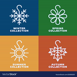 Seasonal collection logo Royalty Free Vector Image